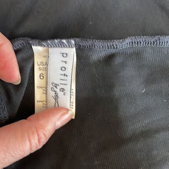 PROFILE BLACK CUTOUT TANKINI TOP.  NEW WITH TAGS. - Picture 8 of 11